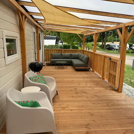 Luxe Op 5-sterren Camping, 4p, Ruime Veranda, 2 Fietsen Chalet